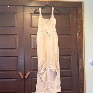 Free People Pale Pink Cotton Jumpsuit